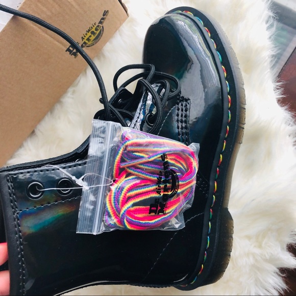 SOLD Dr. Martens 1460 RAINBOW IRIDESCENT Boots - Picture 6 of 7